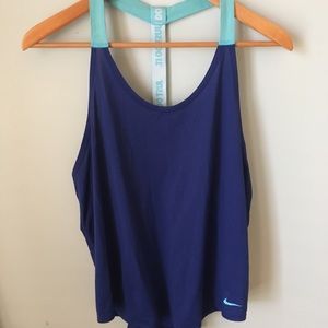 Nike Dri fit  tank top blue size large